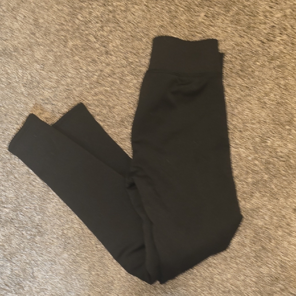 Thermal Fleece Black Leggings